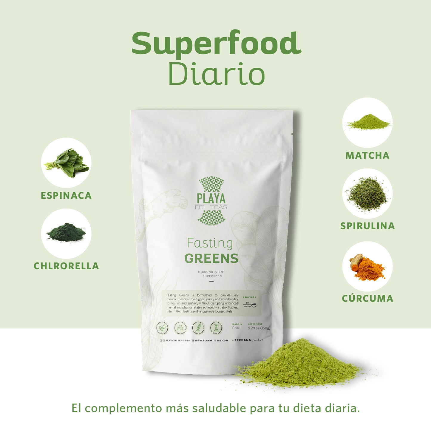 2 Meses de Fasting Greens (20% Descuento)