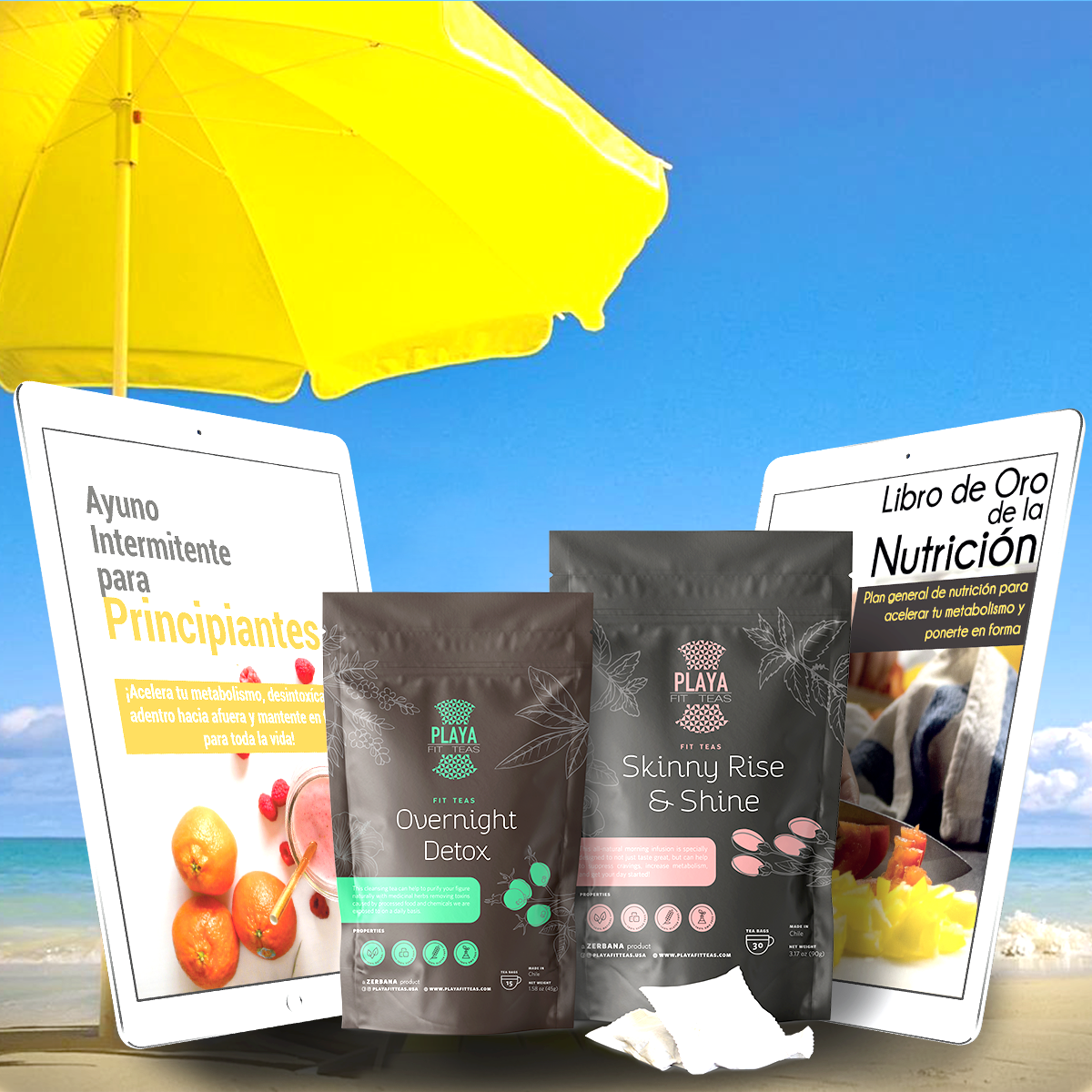 1 Mes Tratamiento + Plan Completo - Playa Fit Teas Chile